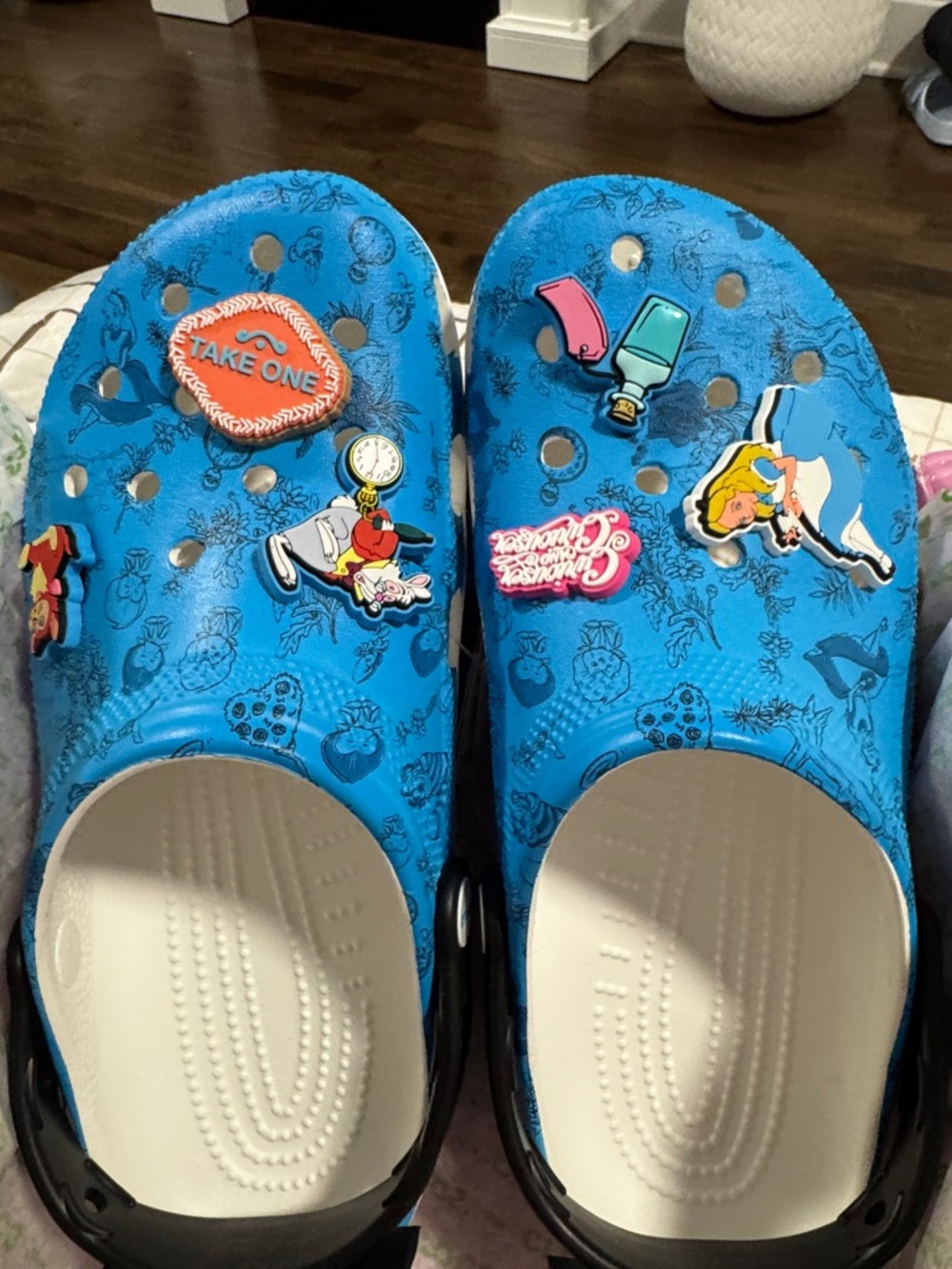 Disney Bright Blue Kids Clog Sandals with Character Jibbitz